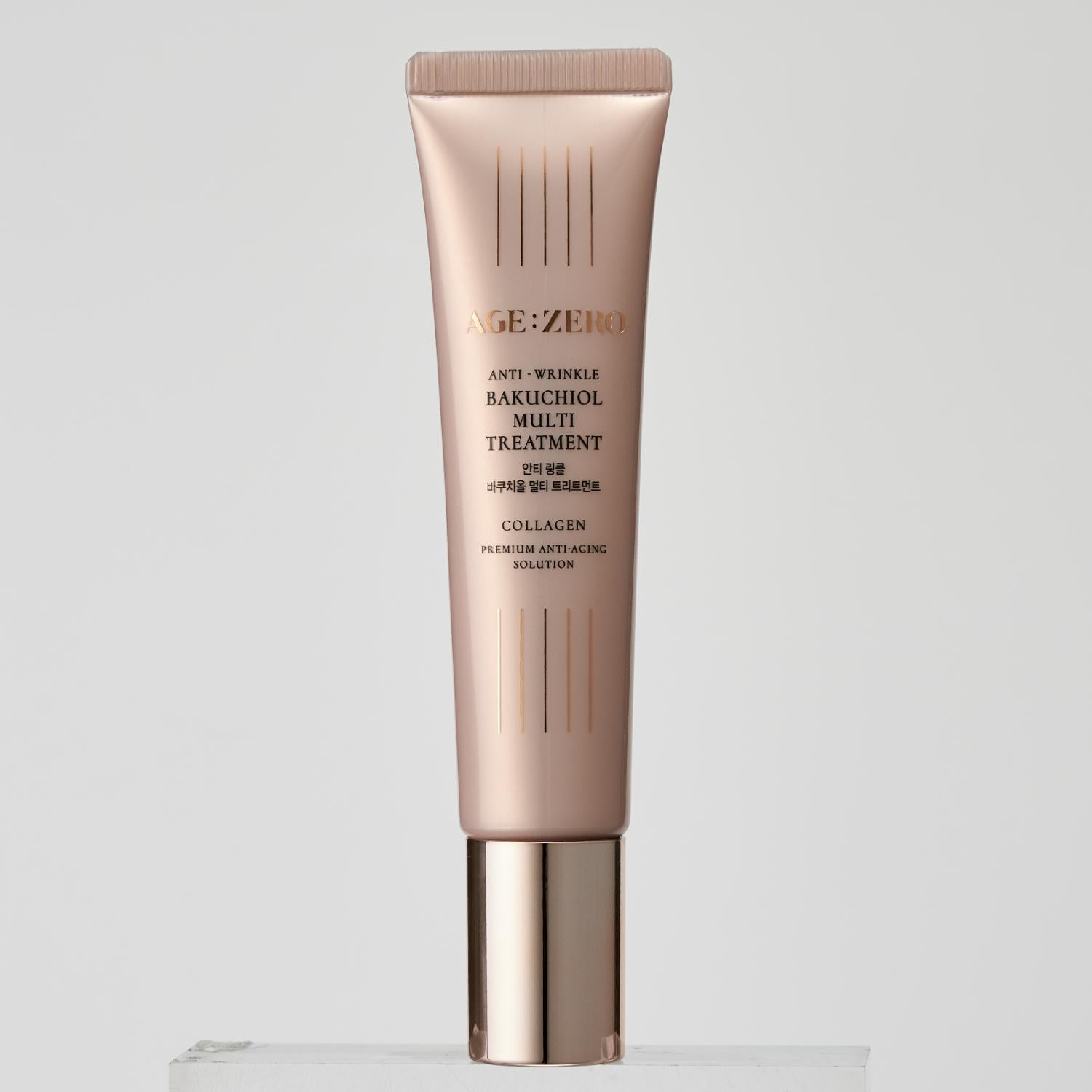 Crema contorno occhi antiage con peptidi e collagene a basso peso molecolare, rimpolpa e leviga rughe e linee sottili, skincare coreana Age:Zero.
